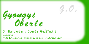 gyongyi oberle business card